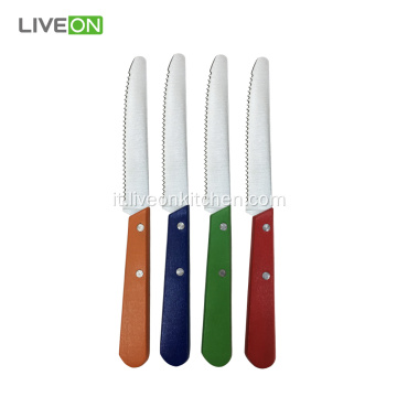 Coltello da pomodoro con manico colorato Set di 4 pezzi